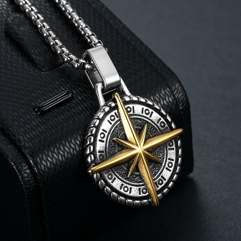 Ragnar Compass Pendant Neckless