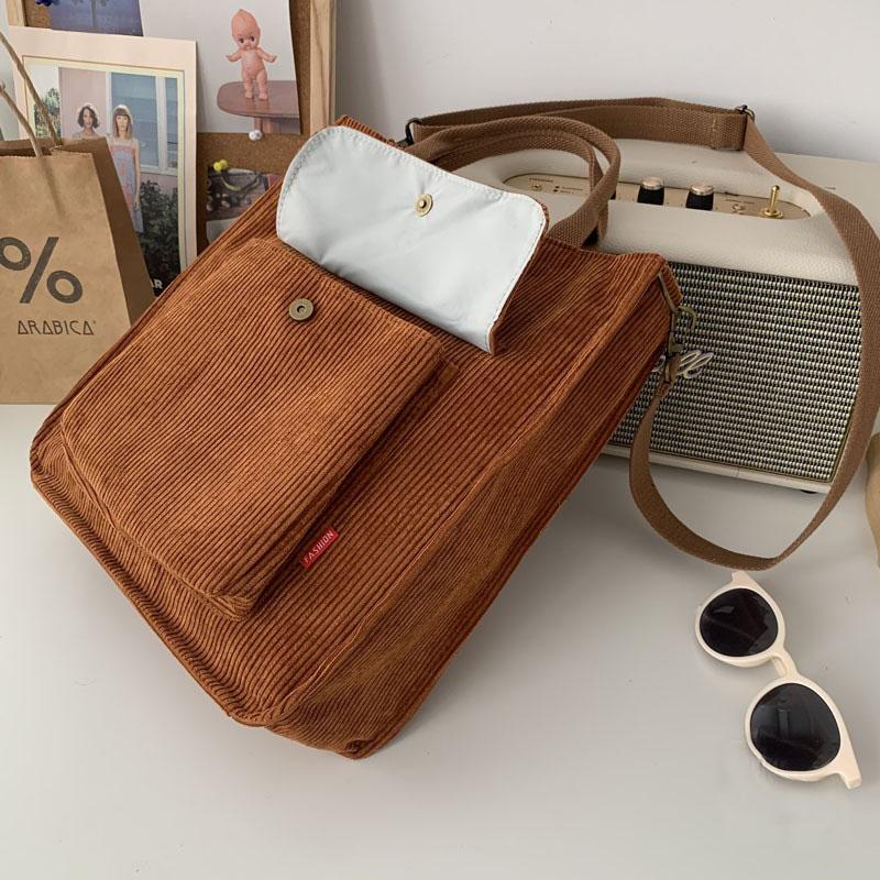 NAPOLI Corduroy Shoulder Bag