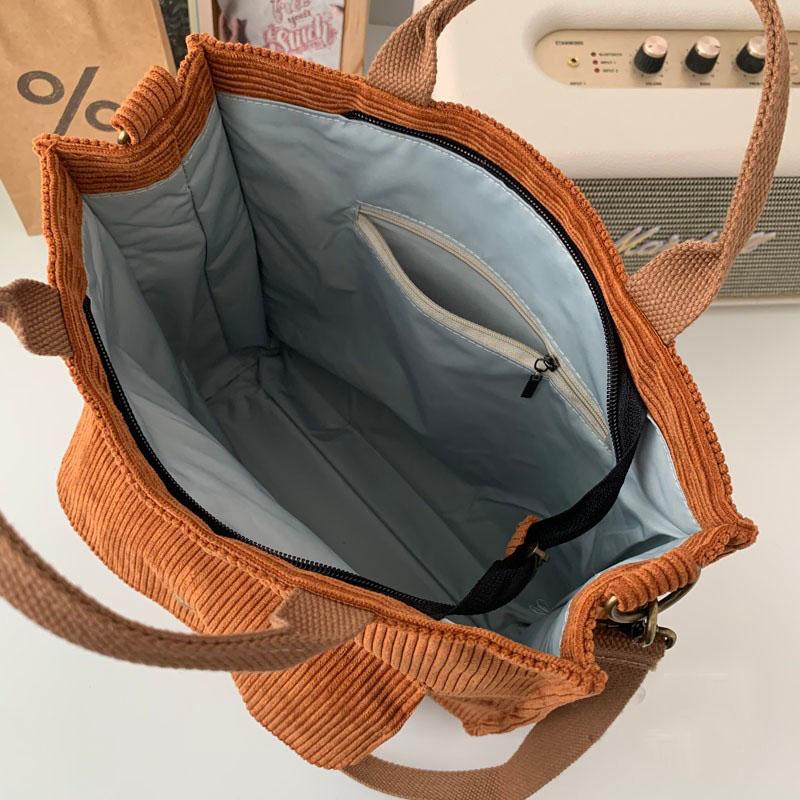 NAPOLI Corduroy Shoulder Bag