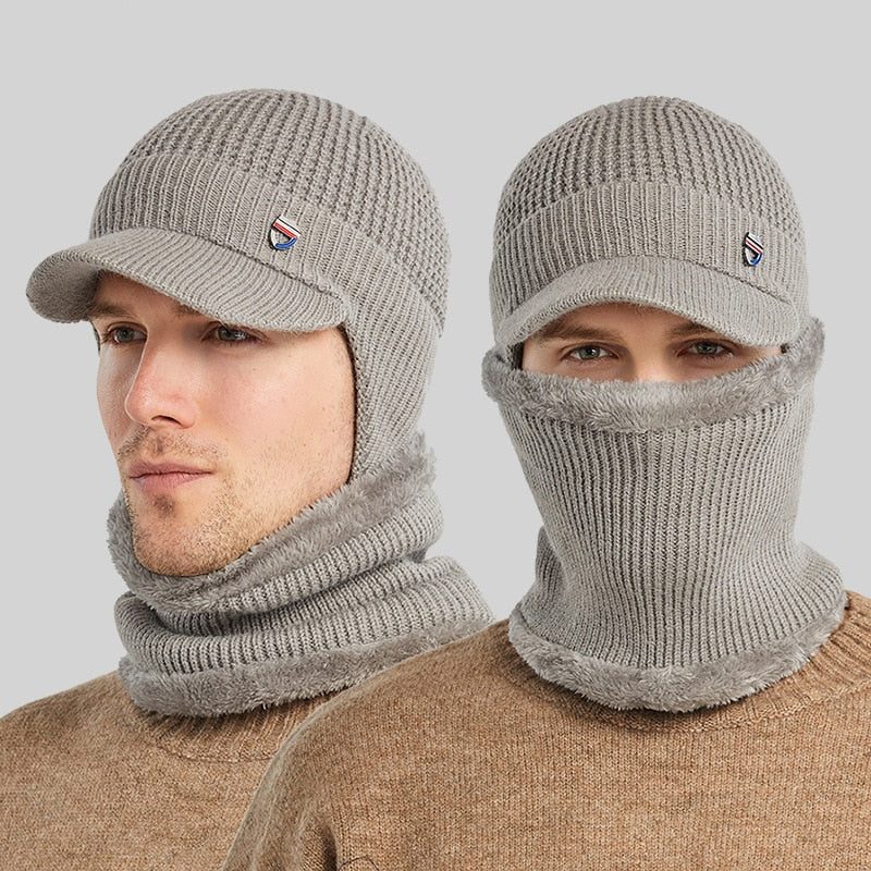 winter hat with face covering
