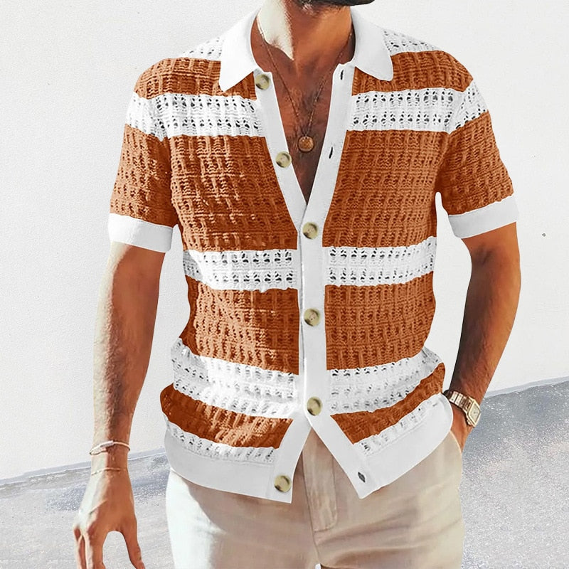 Vinthentic Imola Striped Button-Up Shirt
