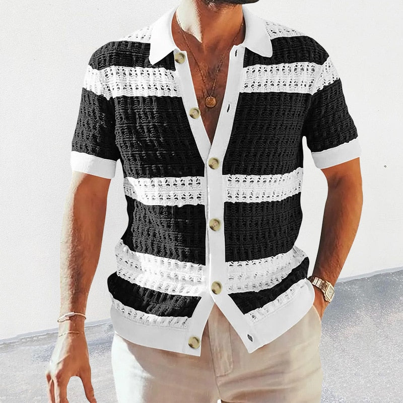 Vinthentic Imola Striped Button-Up Shirt