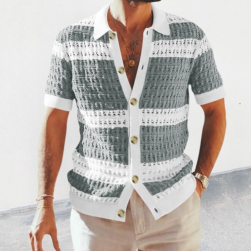 Vinthentic Imola Striped Button-Up Shirt