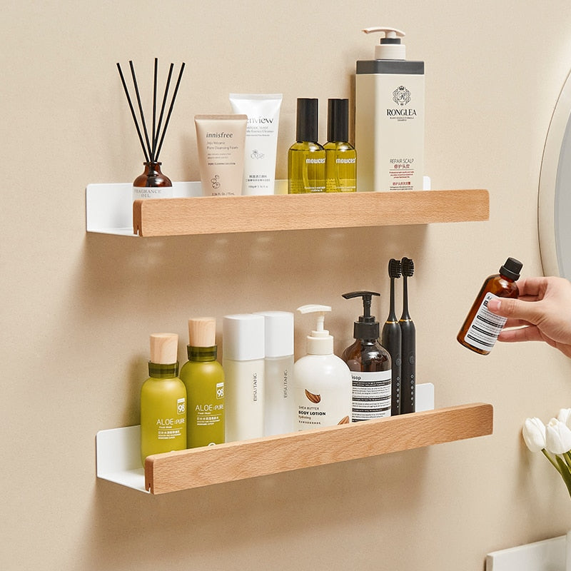 Vinthentic Timber Modern Bathroom Shelves