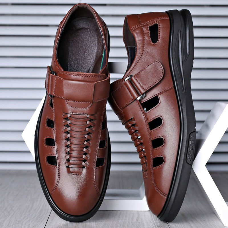 Vinthentic Maverick Men's Leather Sandals