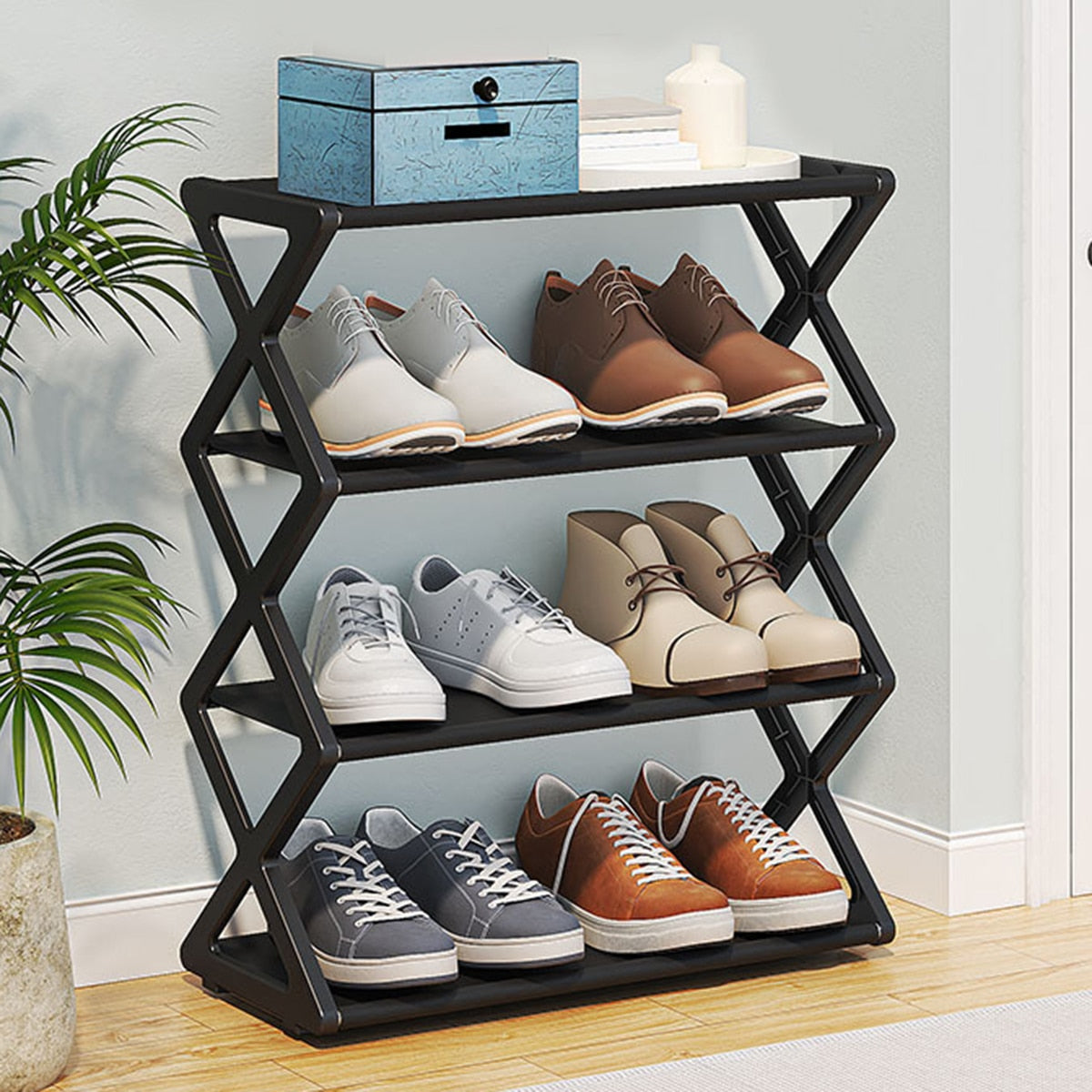 HomeChic 4-Tier Modern Shoe Rack