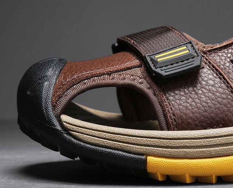 Golden-Eagle Men's Leather Sandals