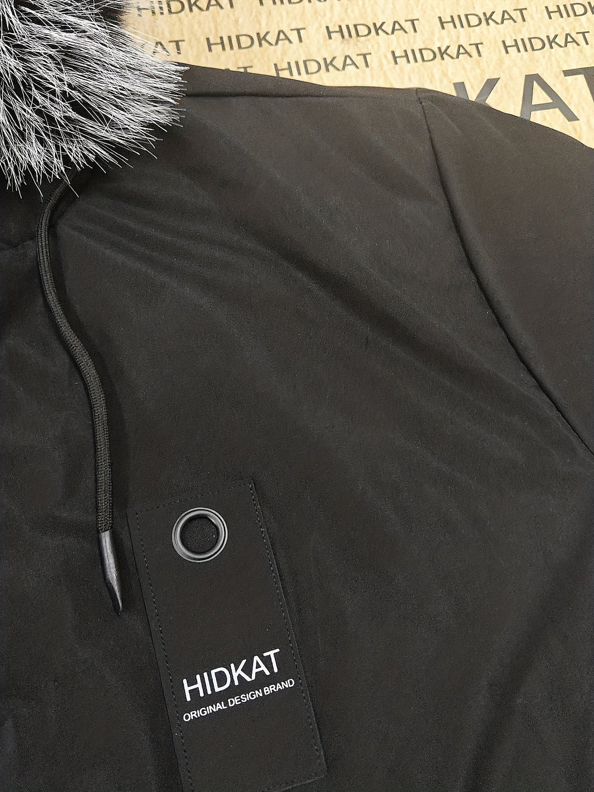 Close-up of the parka hood and lining