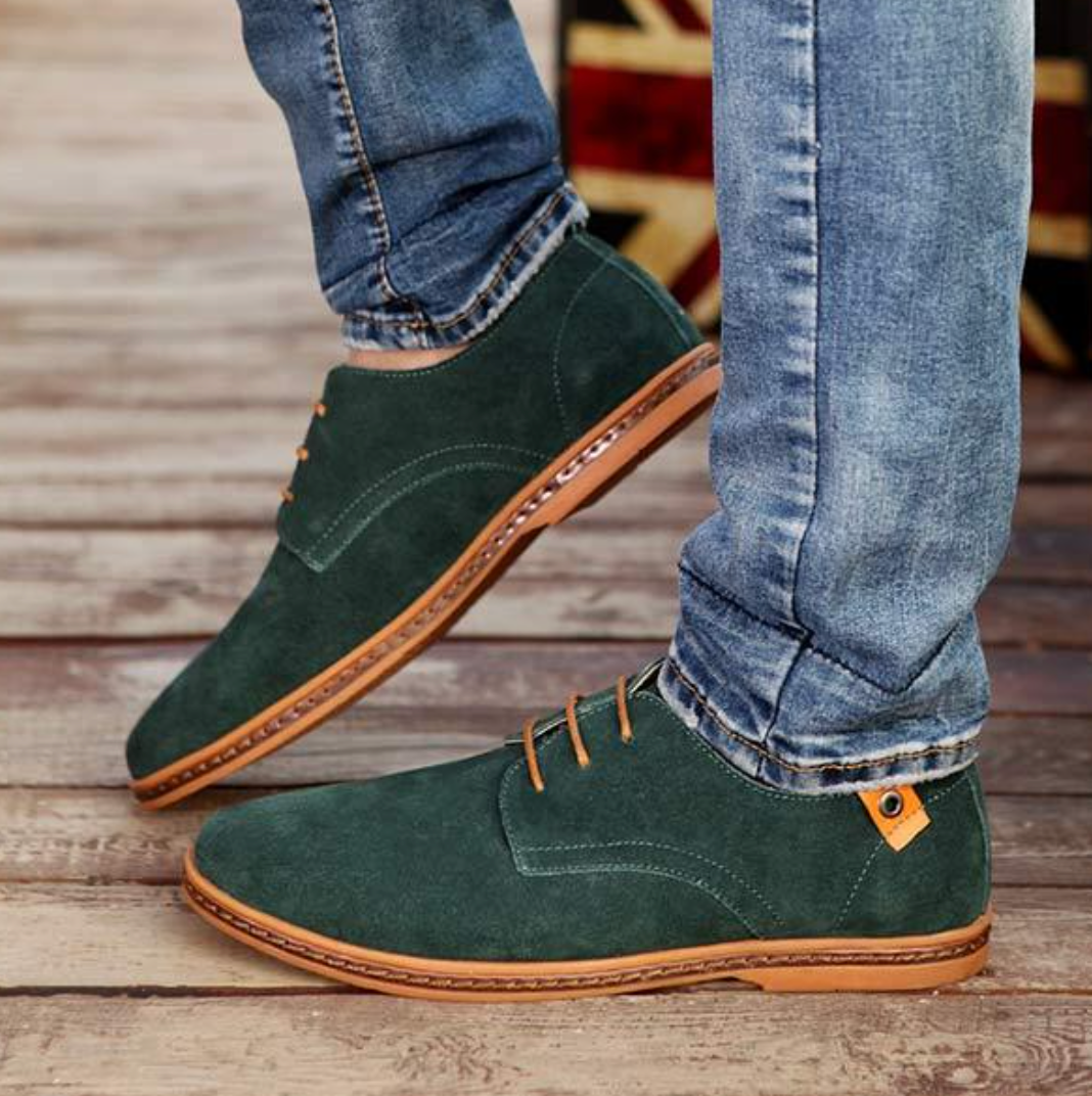 Men's Vegan Leather Suede Shoes Comfortable Formal and Casual