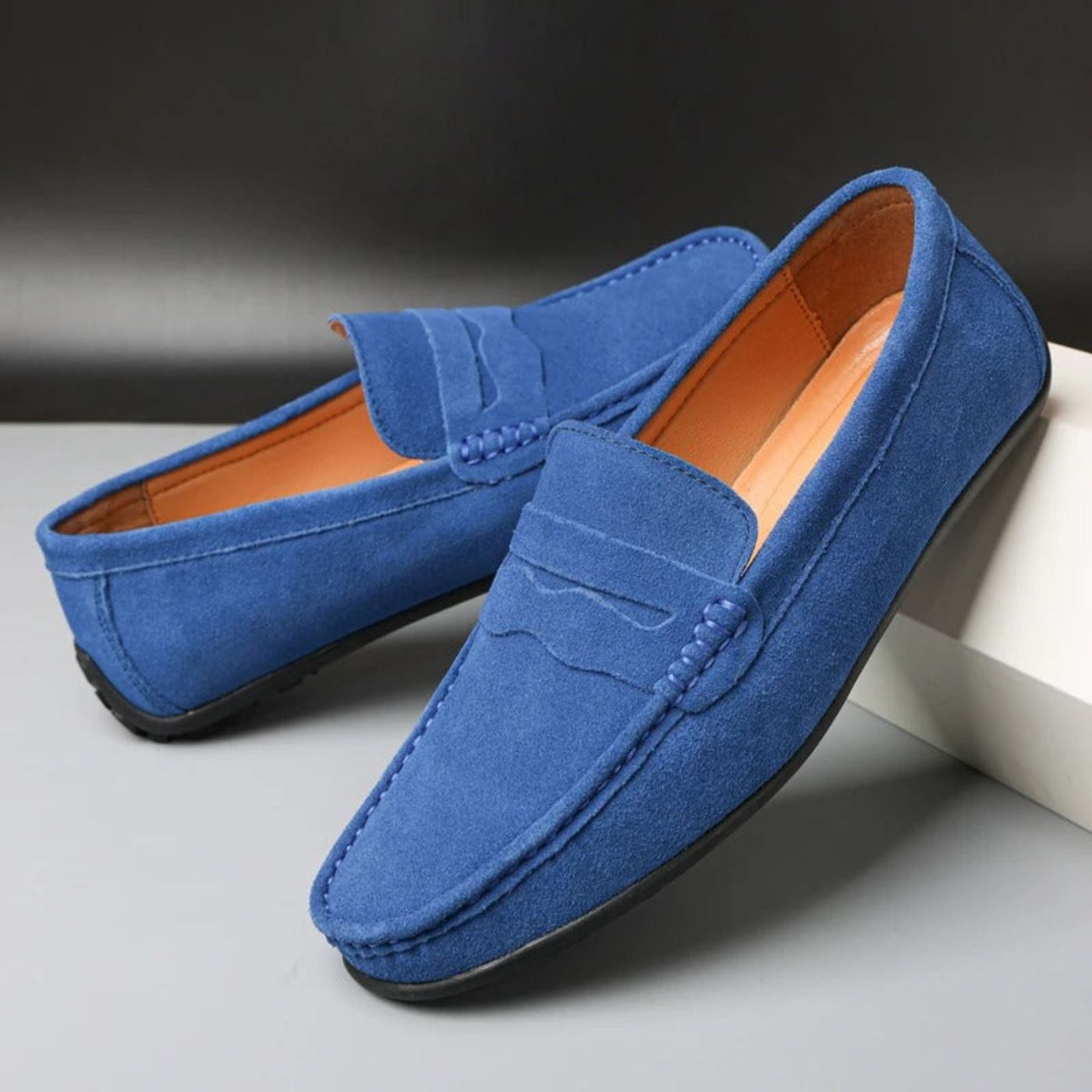 Men's Leather Slip-On Loafers