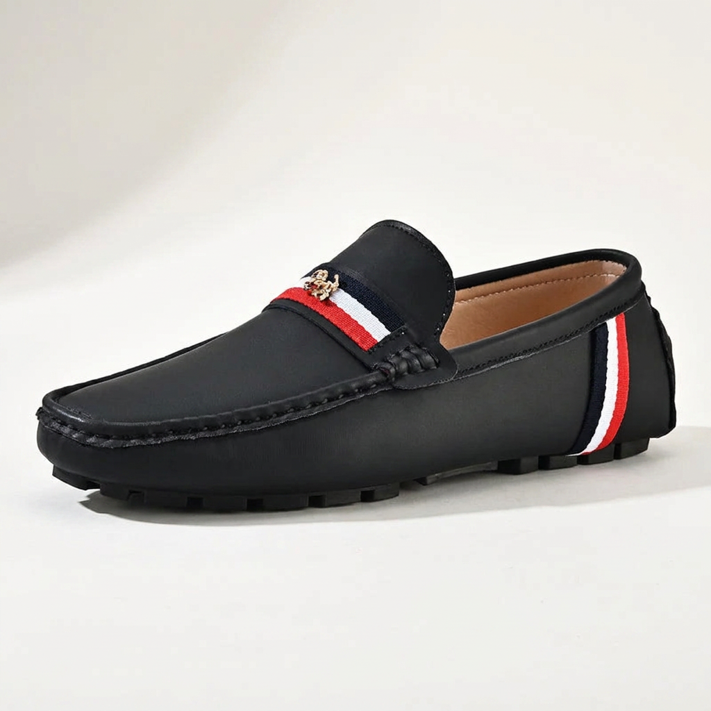 Comfortable Stripe Pattern Slip-On Loafers Men’s