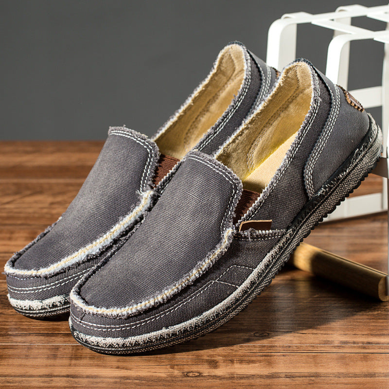 Casual Canvas Loafer Shoes Lightweight Breathable