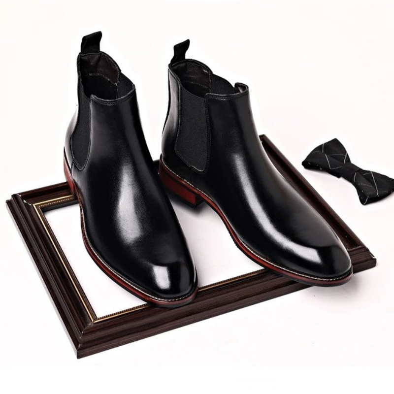 Giovanni Lorenzo Genuine Leather Chelsea Boots