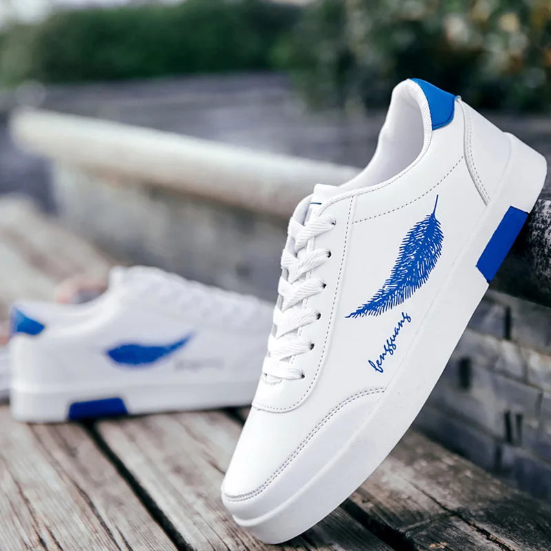 Men's Vegan Leather Lace-Up Shoes Lightweight Classic Footwear