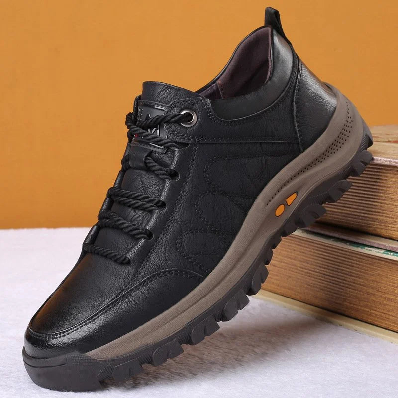 Men's Hand-Stitched Leather Casual Shoes Brown