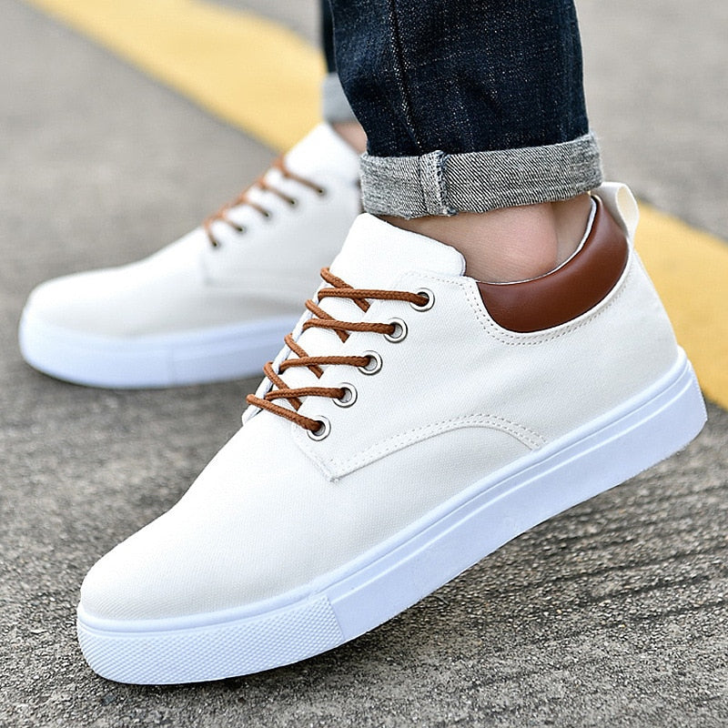 Men's Canvas Slip-On Sneakers Comfortable Trainers