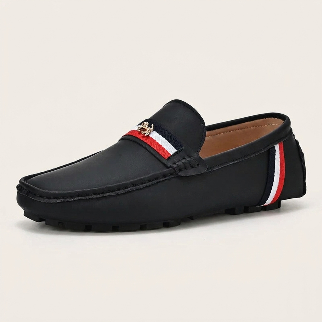 Comfortable Stripe Pattern Slip-On Loafers Men’s