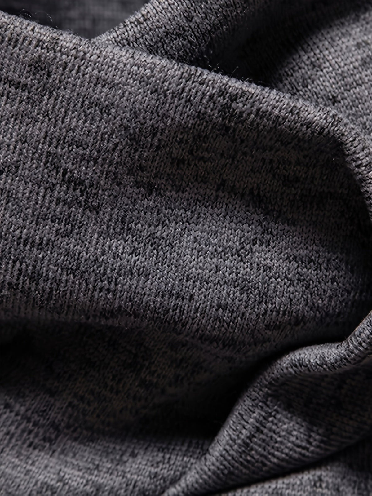 Side view of a men's shawl collar pullover sweater