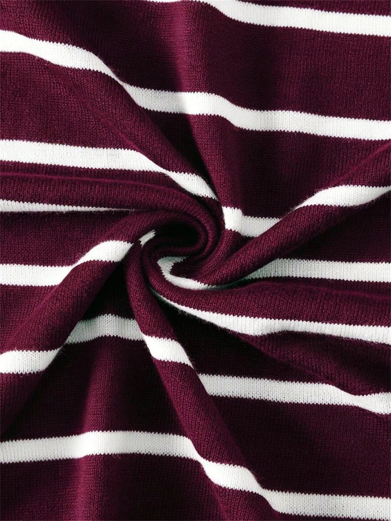 Men's Striped Knit Crew Neck T-Shirt Claret