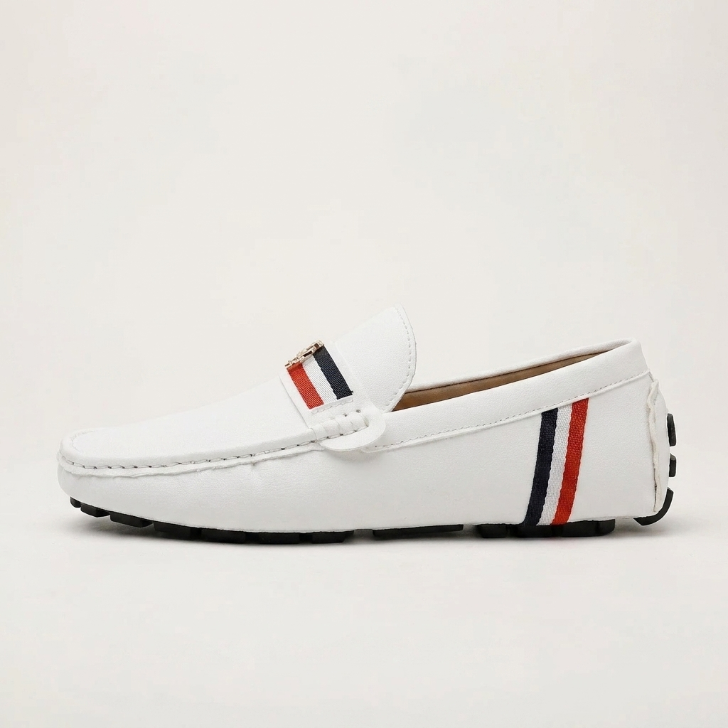 Comfortable Stripe Pattern Slip-On Loafers Men’s