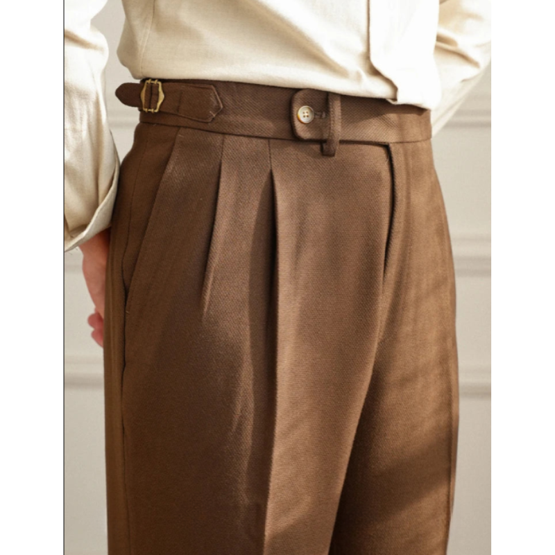 Fabrizio Marconi High-Waisted Business Casual Pants