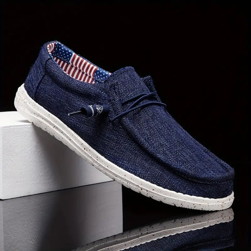 Men's Canvas Slip-On Moccasin Loafers