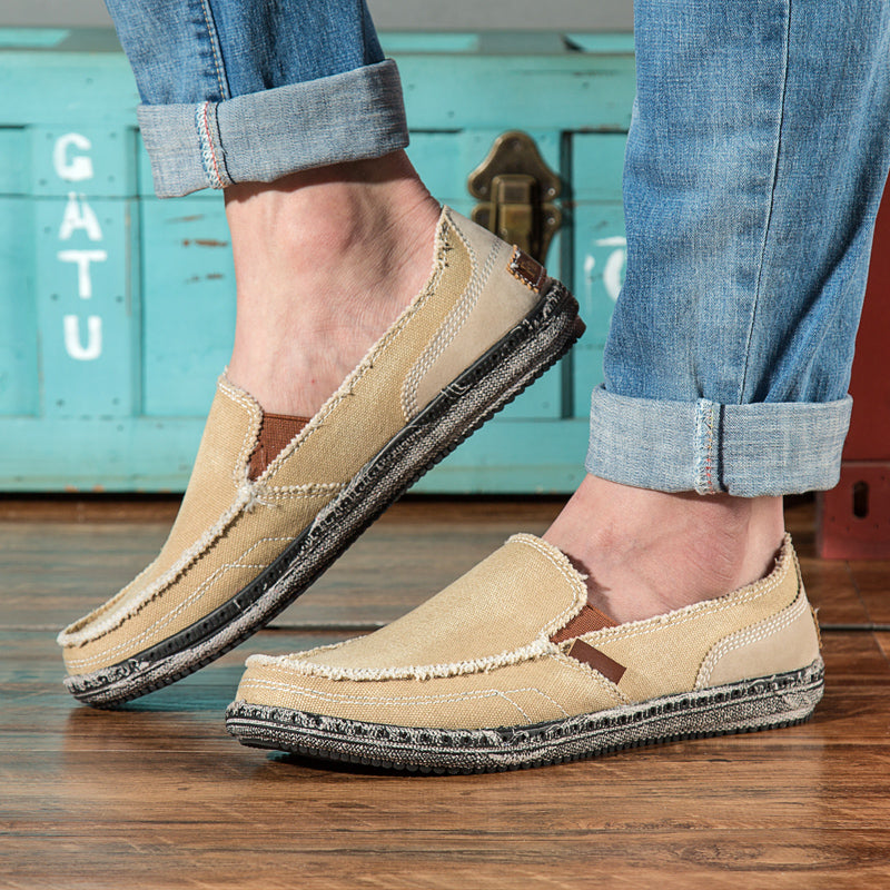 Casual Canvas Loafer Shoes Lightweight Breathable