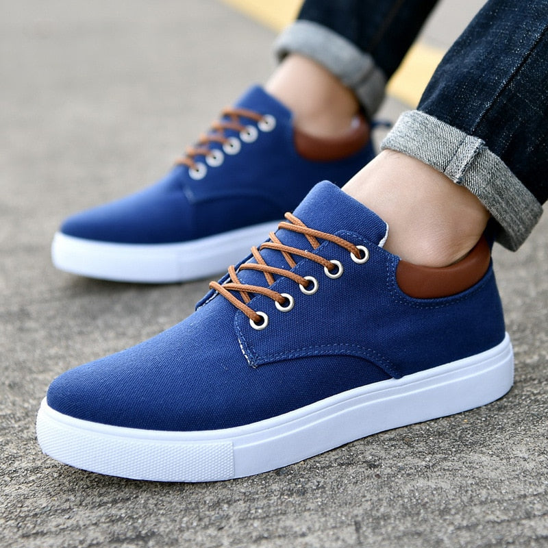 Men's Canvas Slip-On Sneakers Comfortable Trainers