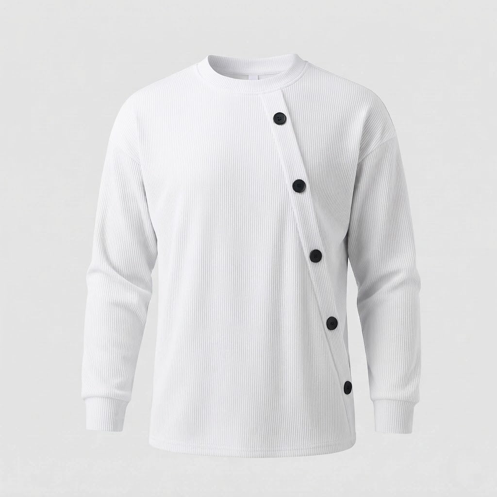 Full view of the men's modern scarf sleeve blouse