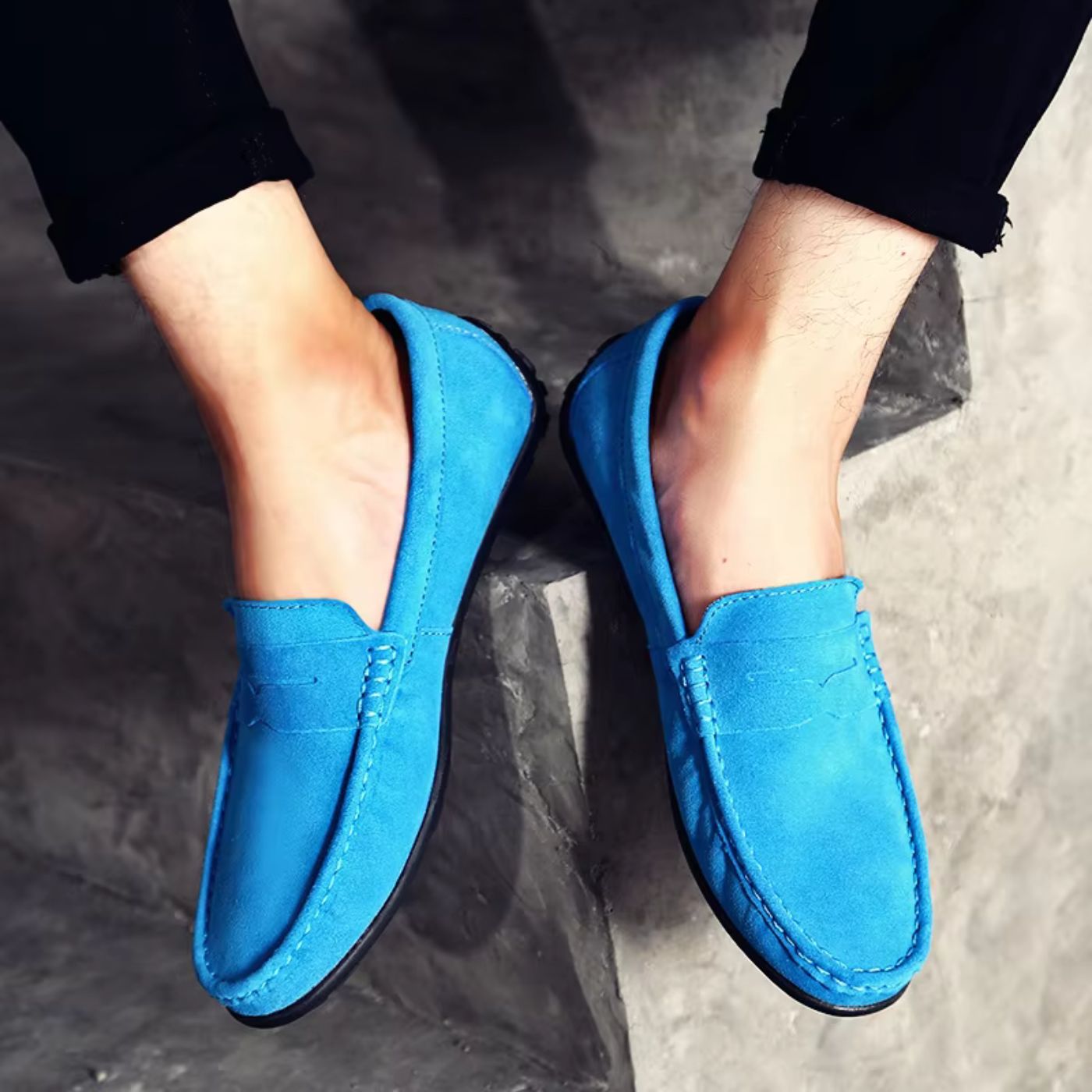 Men's Leather Slip-On Loafers