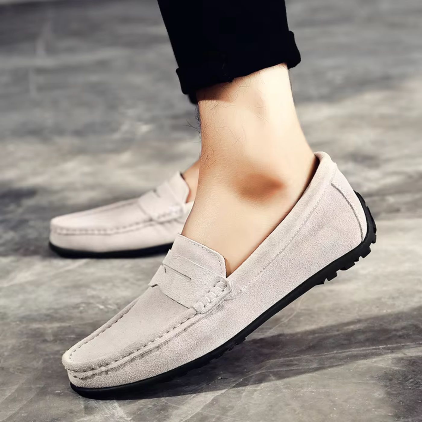 Men's Leather Slip-On Loafers