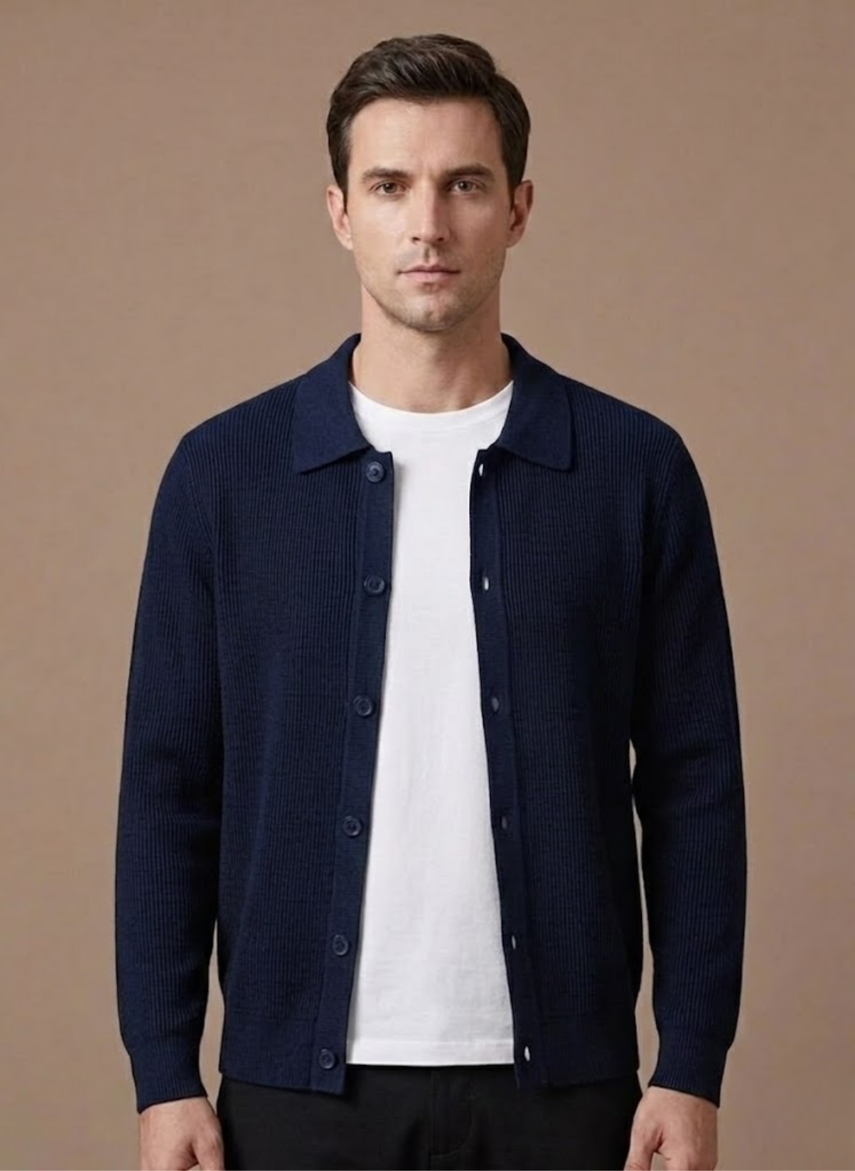 Men's Relaxed Fit Long Sleeve Cardigan