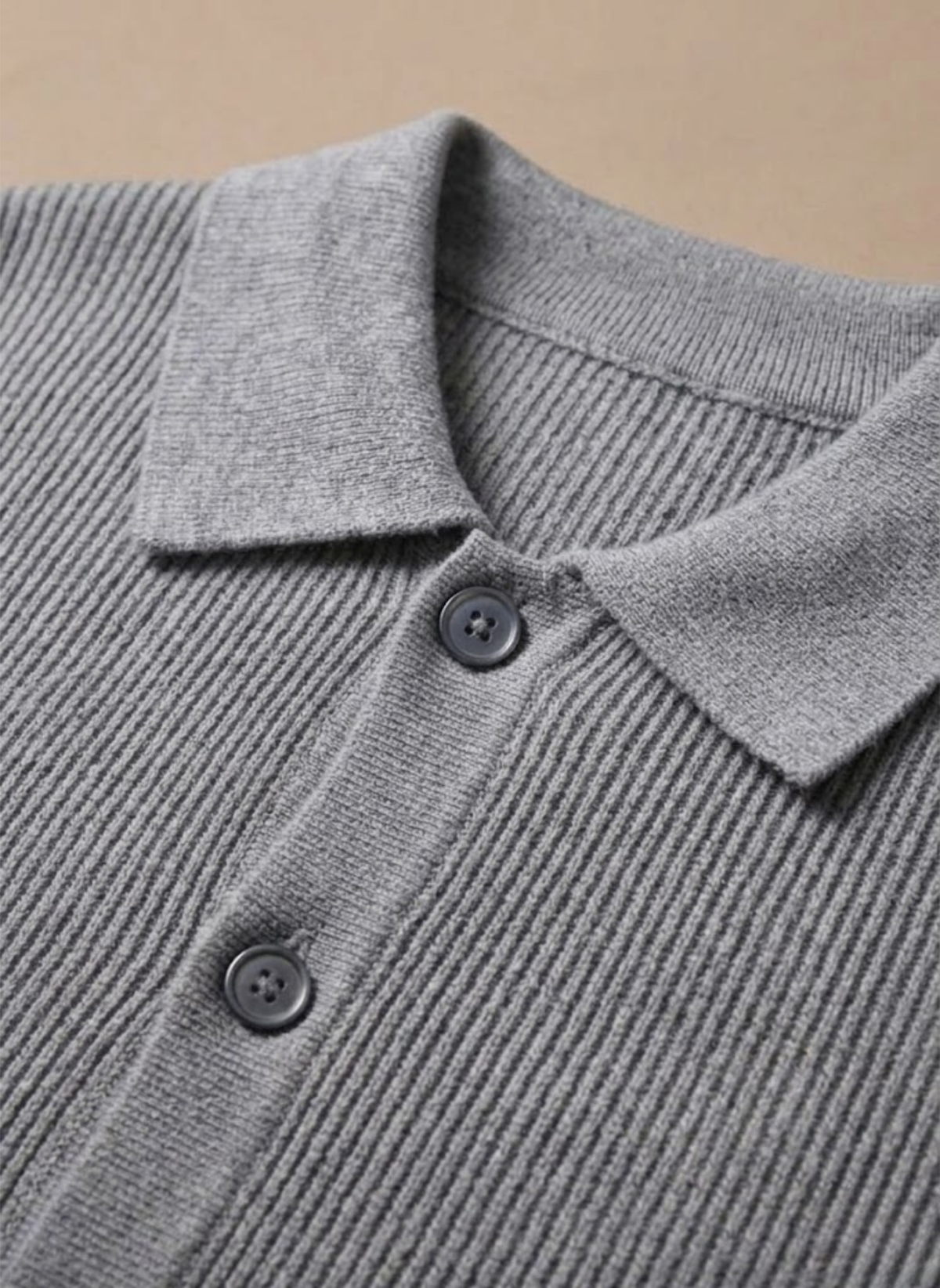 Men's relaxed fit cardigan shown in a simple studio setting