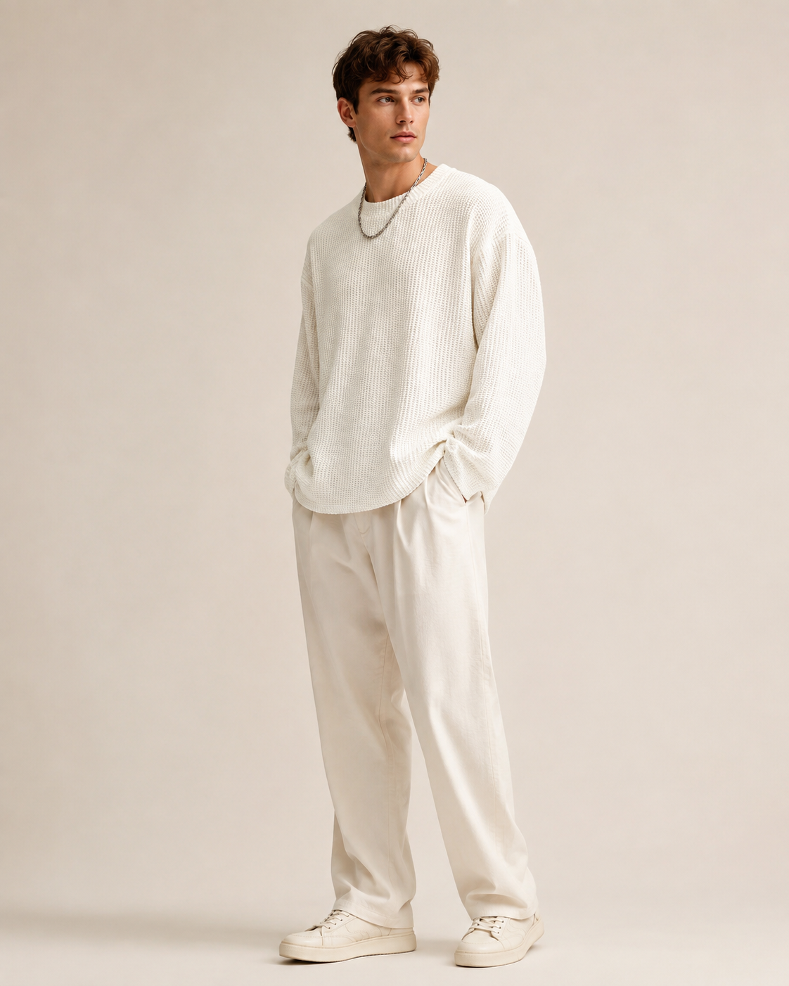Pullover sleeve and cuff detail in a relaxed silhouette