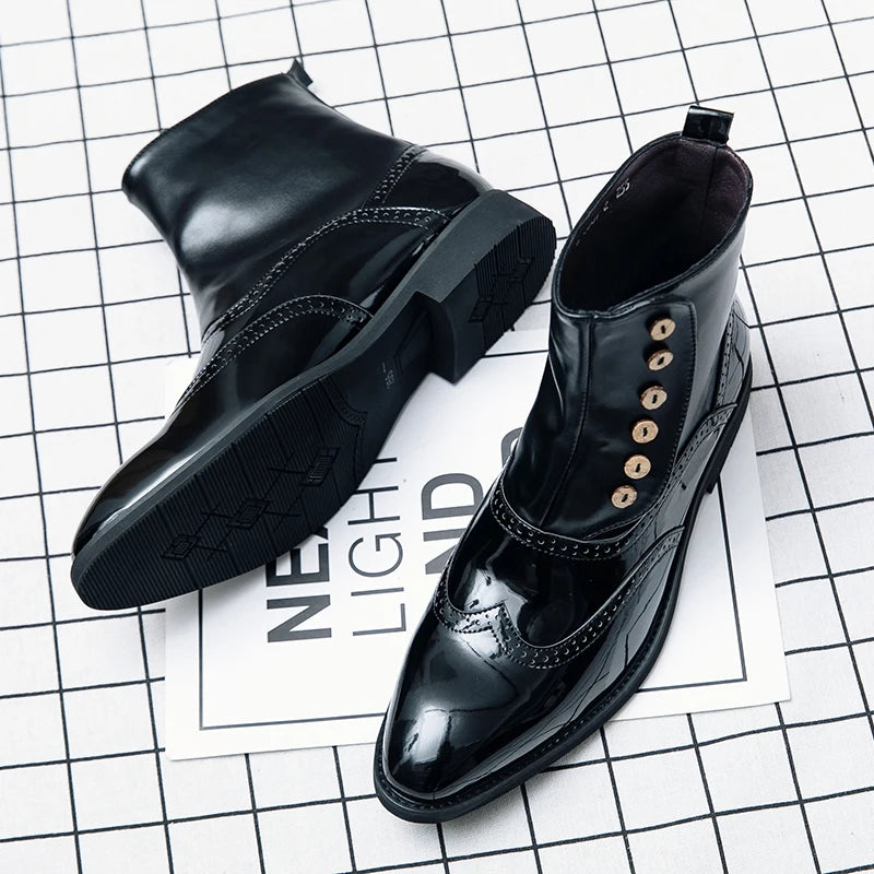 Alessandro Fiorelli Leather Brogue Boots