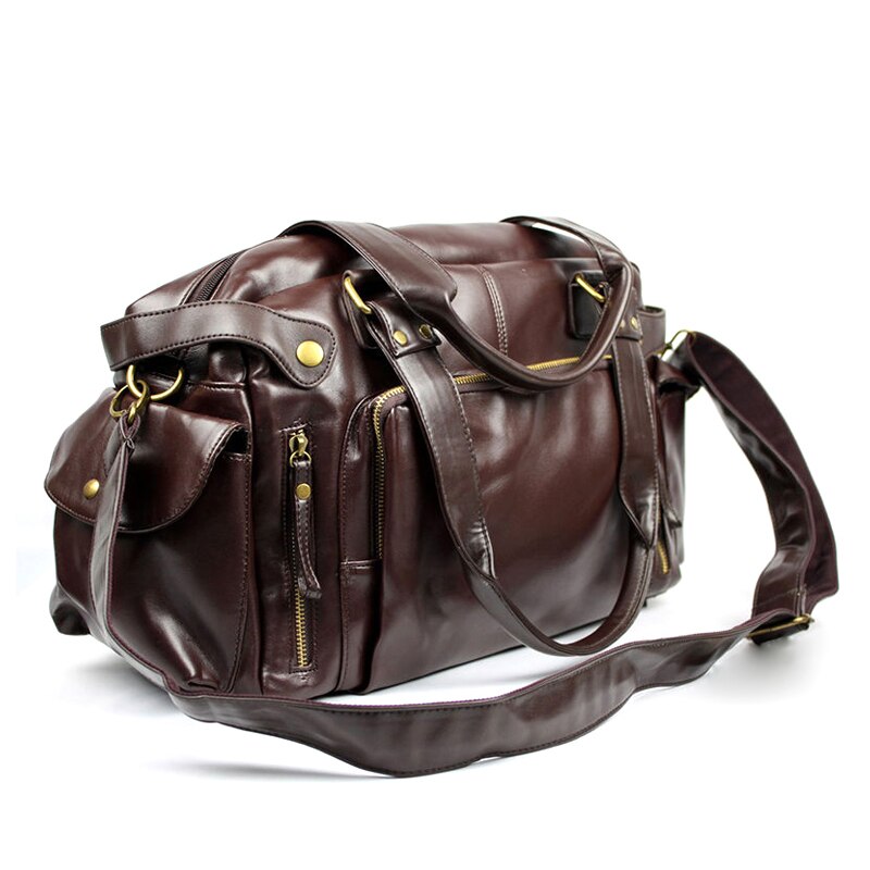 Vinthentic Gorginio Men's Leather Duffel Bag