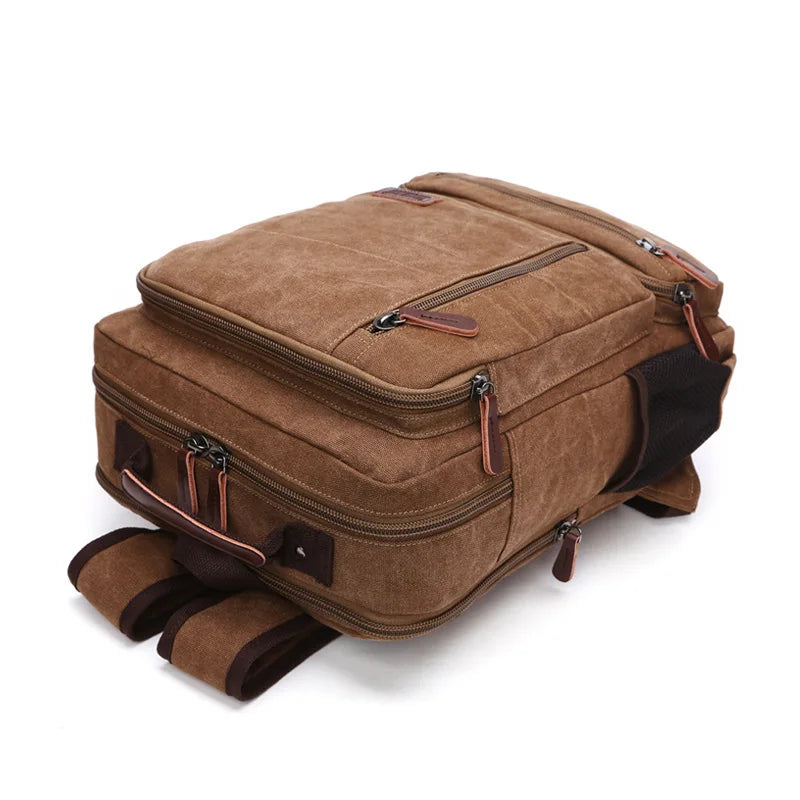 Vinthentic Large Men’s Vintage Canvas Backpack