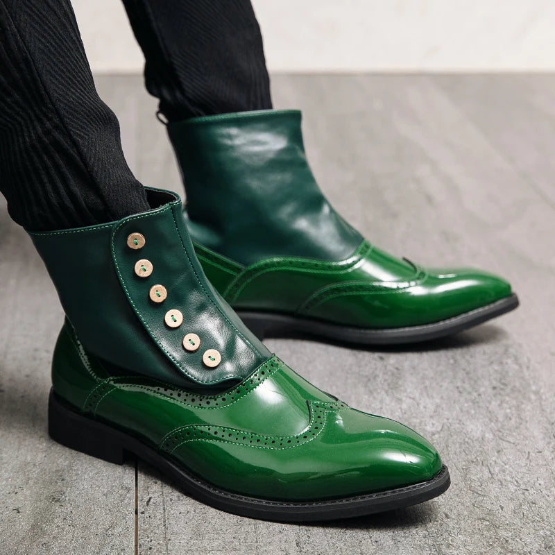 Alessandro Fiorelli Leather Brogue Boots