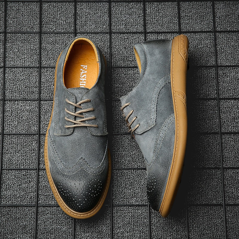 Vinthentic Hermes Men's Oxford Shoes, Grey / 6.5 / 39