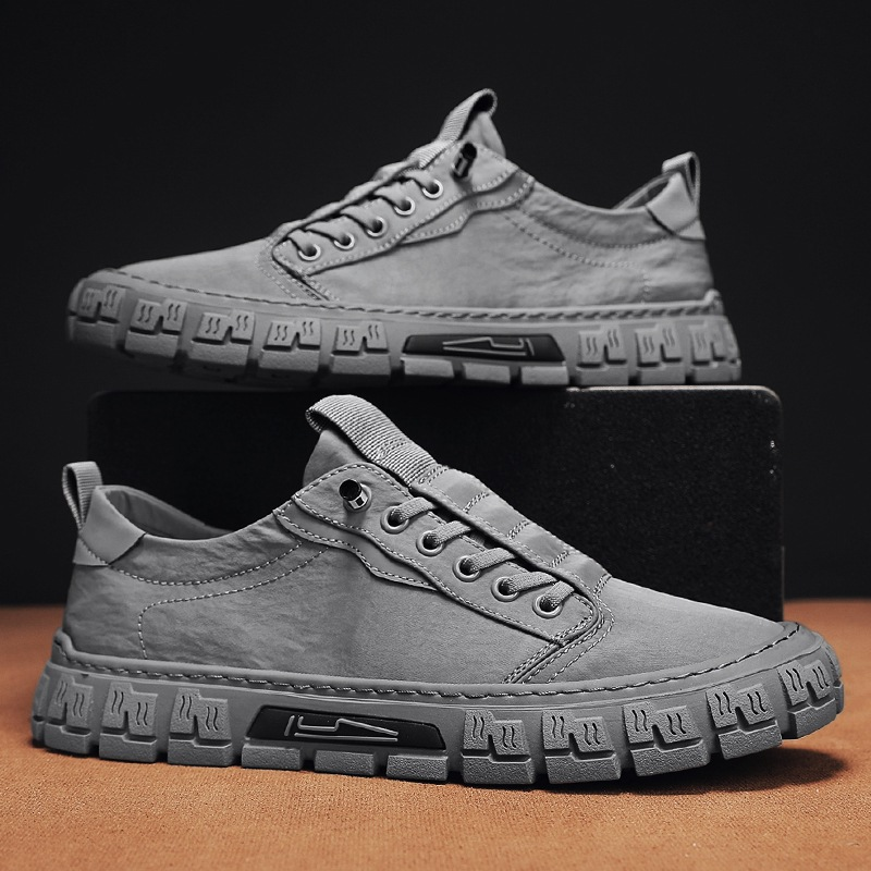 Suede-Like Canvas Casual Sneakers