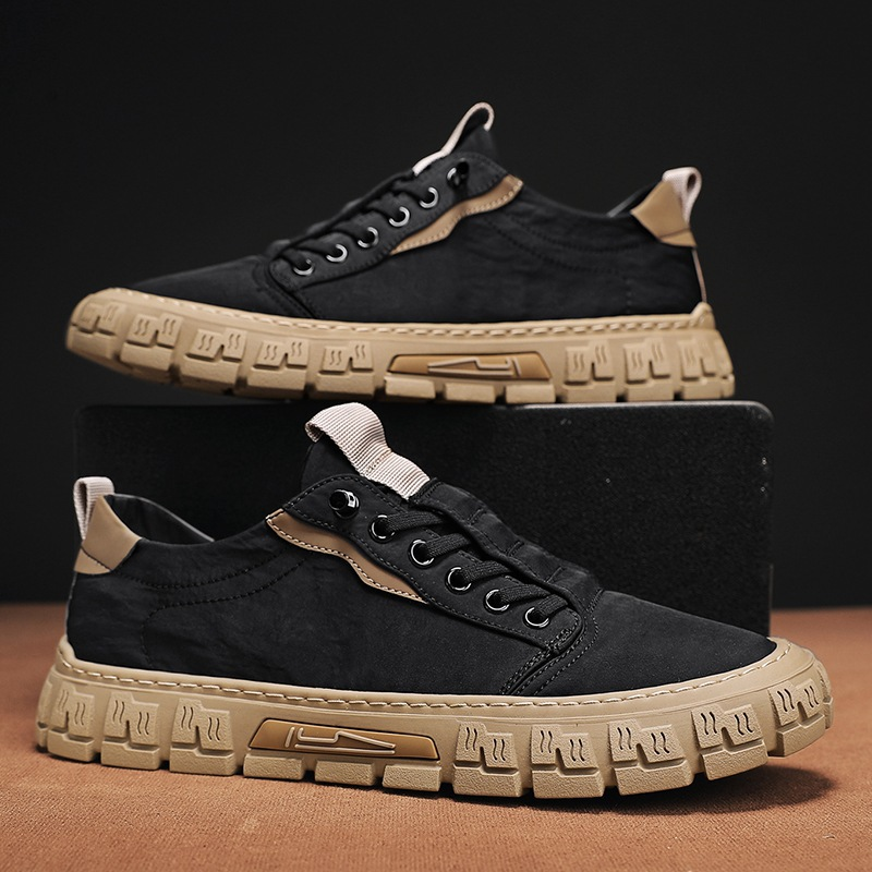 Side profile highlighting the low-top sneaker silhouette