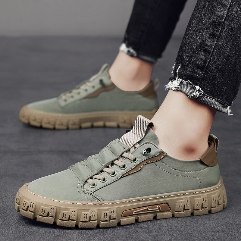 Close-up of the textured suede-like canvas sneaker upper