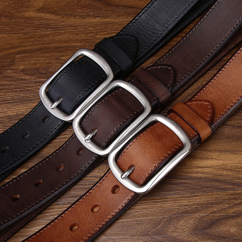 Vintage-inspired men's belt with durable everyday construction