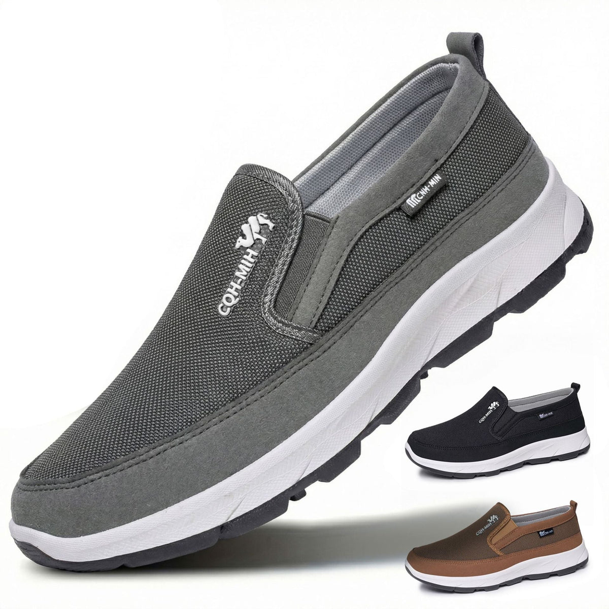 Men's Padded Slip-On Sneakers With EVA Platform Sole