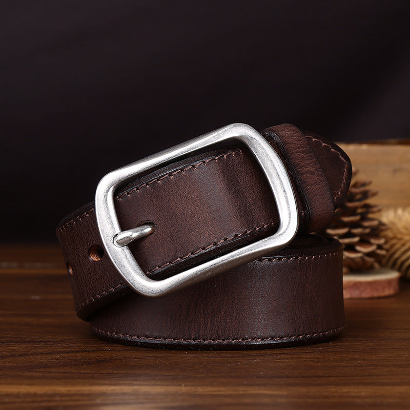 Men's casual belt styled with jeans for a relaxed outfit