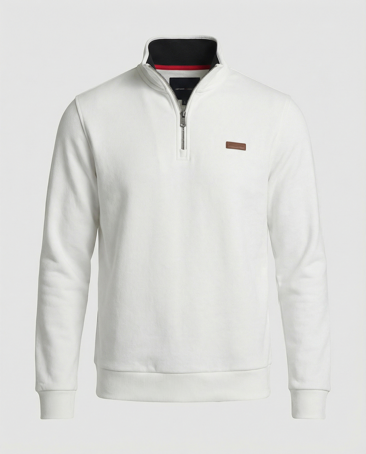 Men's fleece pullover shown from the side