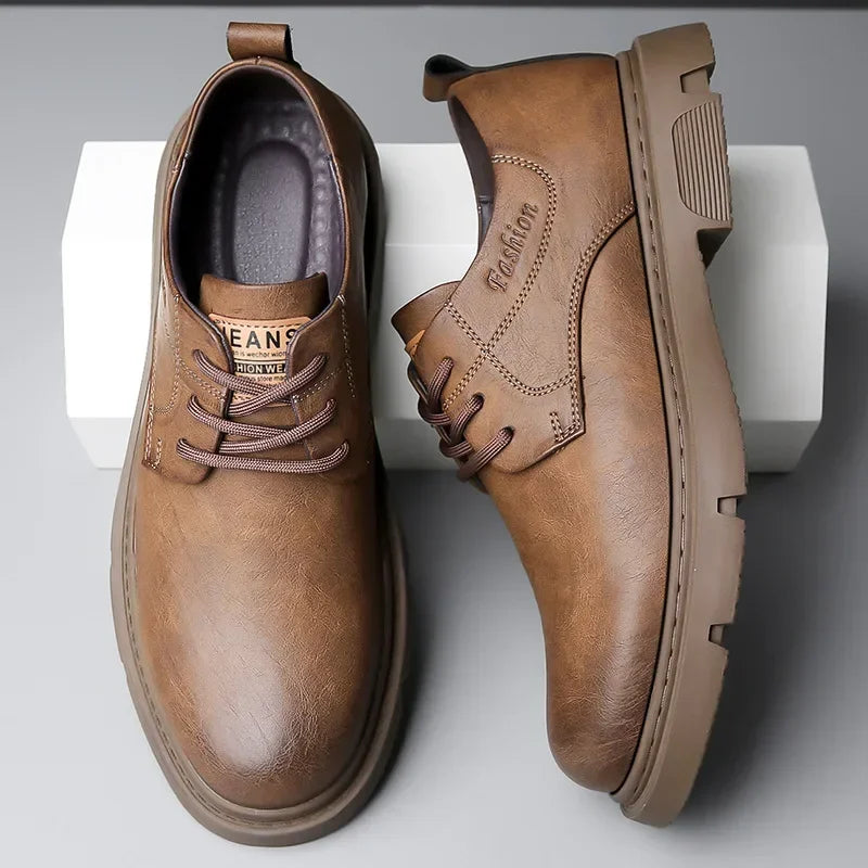 Maurice Gattuso Casual Low-Top Leather Ankle Boots