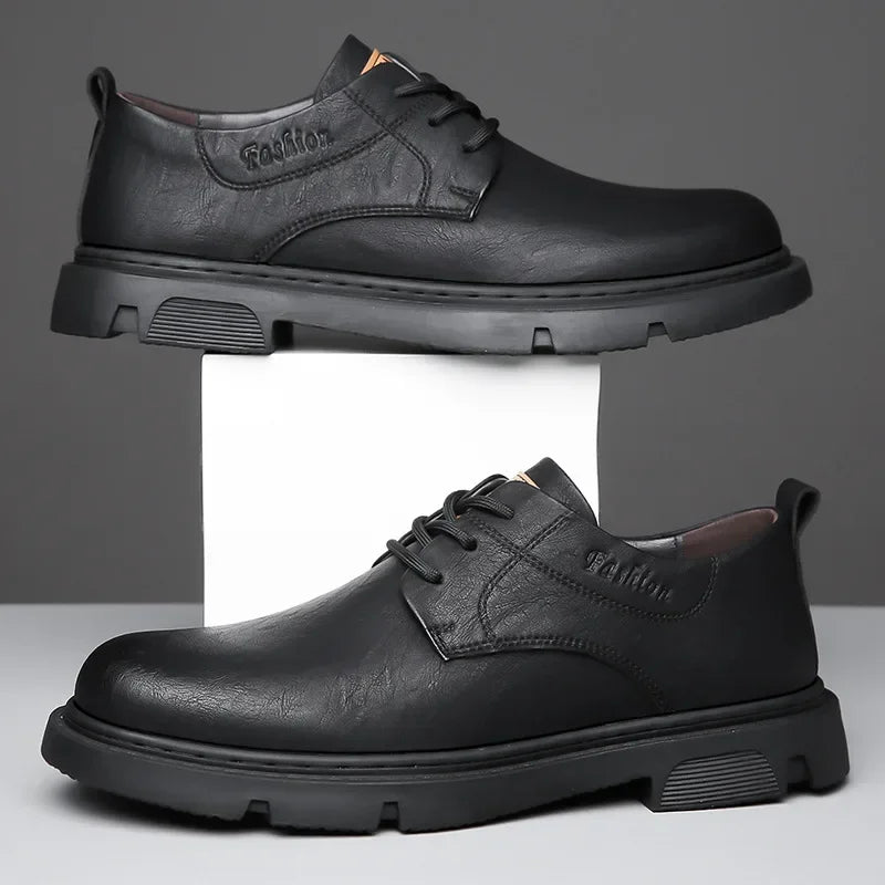 Maurice Gattuso Casual Low-Top Leather Ankle Boots