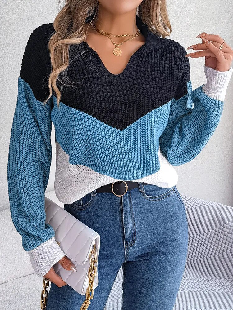 Olivia Knitted V-Neck Pullover