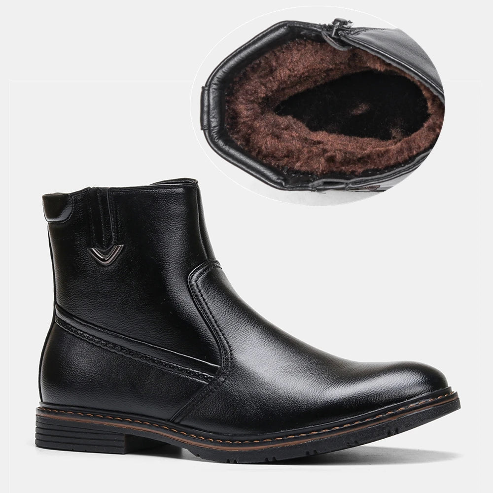 Fabrizio Mancini Leather Fur-Lined Boots